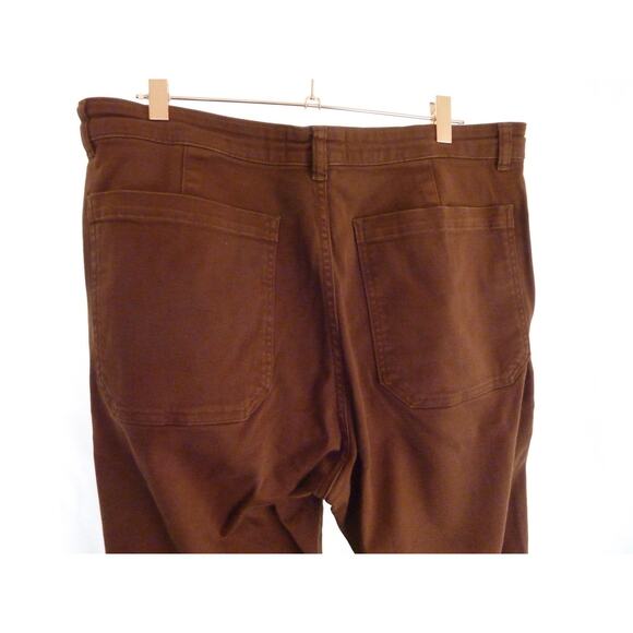 Everlane Brown Denim Jeans Pants 14 Barrel Utility Cropped - Picture 6 of 7